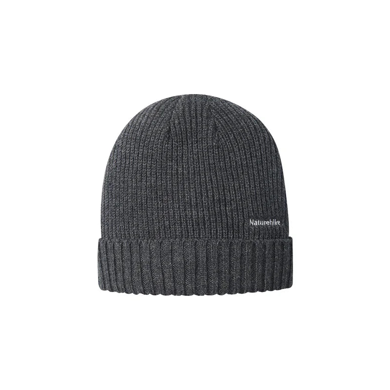 Naturehike Turned-Up Wool Knitted Hat Warm Winter Outdoor Unisex Anti-static Breathable Moisture-Wicking Windproof Skiing Hat