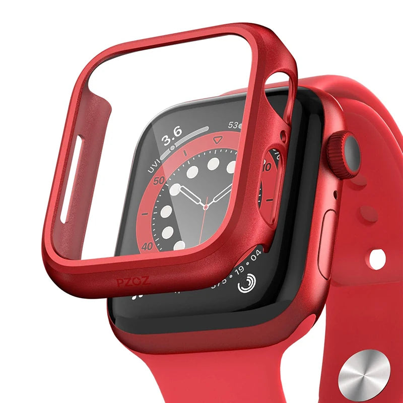 PZOZ Protective Screen Protector For Apple Watch Case Series 11 10 9 8 7 6 SE 46mm Cover Full Protective Screen Protector Case