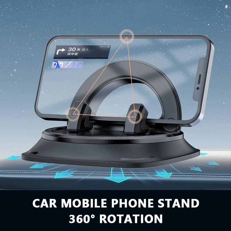 SEAMETAL 360 Degree Rotatable Mobile Phone Holder Anti Slip Car Dashboard Phone Mount Stand GPS Support in Car for All Phones