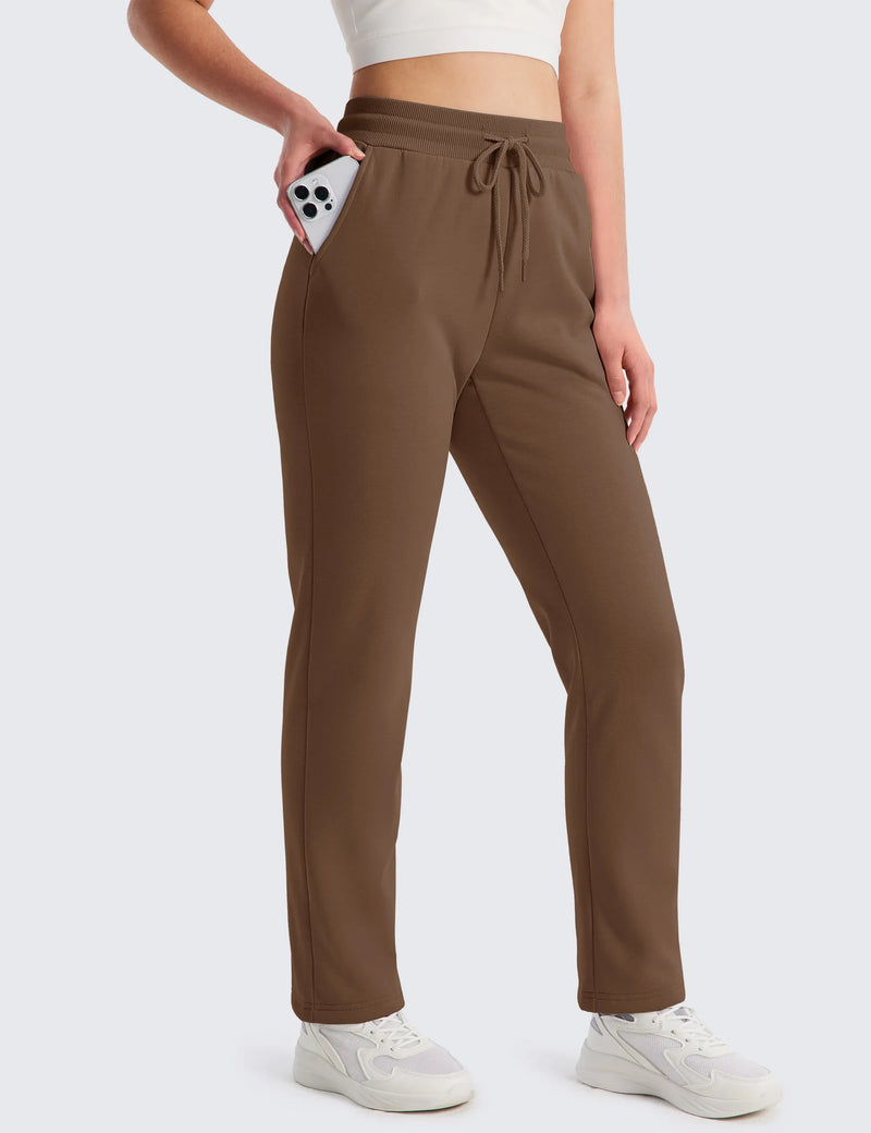 TACVASEN Womens Winter Warm Fleece Lined Sweatpants Waterproof with 2 Deep Pockets Pants Elastic Waistband Thermal Sherpa Pants