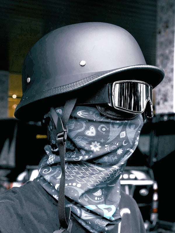 ABS material motorcycle helmet casco moto retro World War II German military helmet with goggles capacete