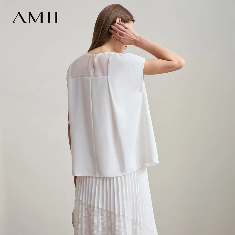 អាវក្រៅ Amii សម្រាប់នារី ម៉ូតថ្មី ក អូ សម្រាប់ធ្វើដំណើរ ដៃខ្លី រាងដូចរ៉ាហ្គលែន រលុងបន្តិច 12542146