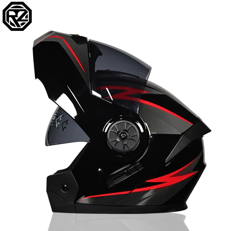 Personalised Dual Lens Flip Up Helmets Motocross Racing Modular Cascos Para Moto Men Women Fashion Full Face Motorcycle Helmet