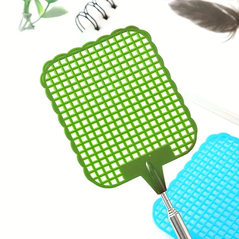 1/2pcs Mini Retractable plastic fly swatter,suitable for home kitchen,outdoor garden,easy to use ,perfect for eliminating flies.