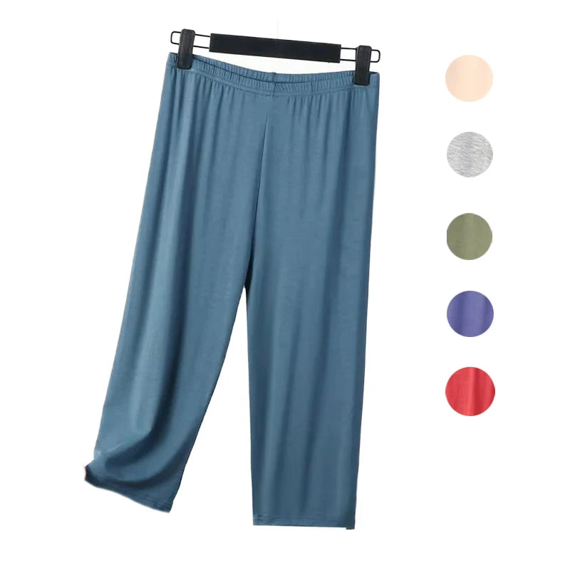 Plus Size Thin Summer Pajama Pants For Women Pantalones Soft Comfort Sleepwear Pyjama Pant Female Home Wear Capri Trousers 8XL