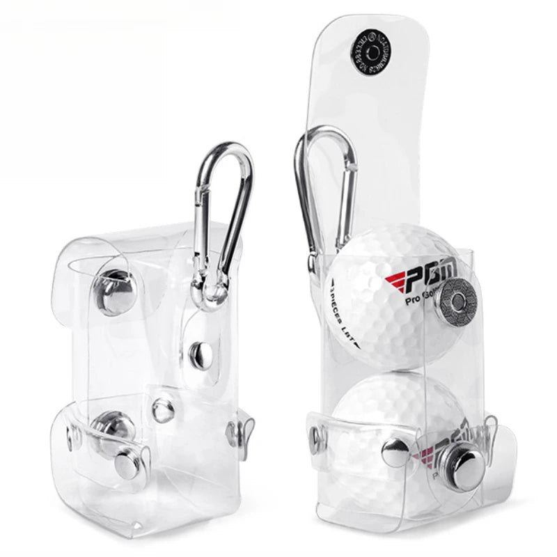 PGM Small Golf Ball Bag Waist Bags Clip Men Women Portable Balls Cover Magnetic Suction Buckle Colorful Laser QJ007