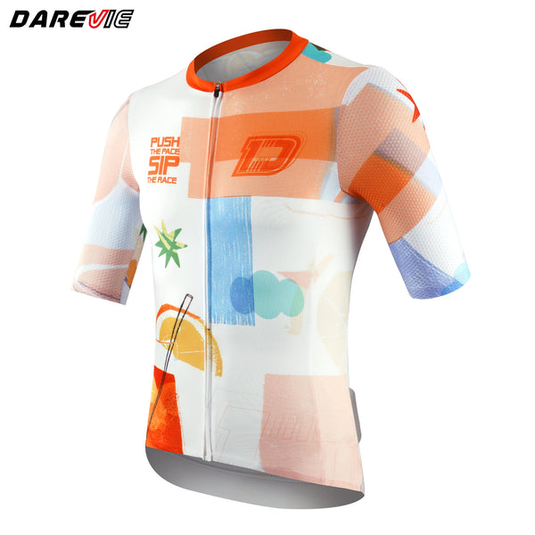 អាវយឺតជិះកង់ DAREVIE សំណាញ់ពពុះ 3D ស្ងួតលឿន Pro Level សម្រាប់បុរស អាវយឺត Maillot ការពារការរអិល និងស្រូបយកសំណើម