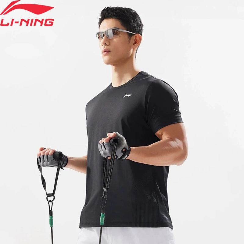 Li-Ning Men's Training Sports T-Shirt AT DRY FREEZE Regular Fit 90%Nylon 10%Spandex Fitness LiNing Short Sleeve Tee Tops ATSV333