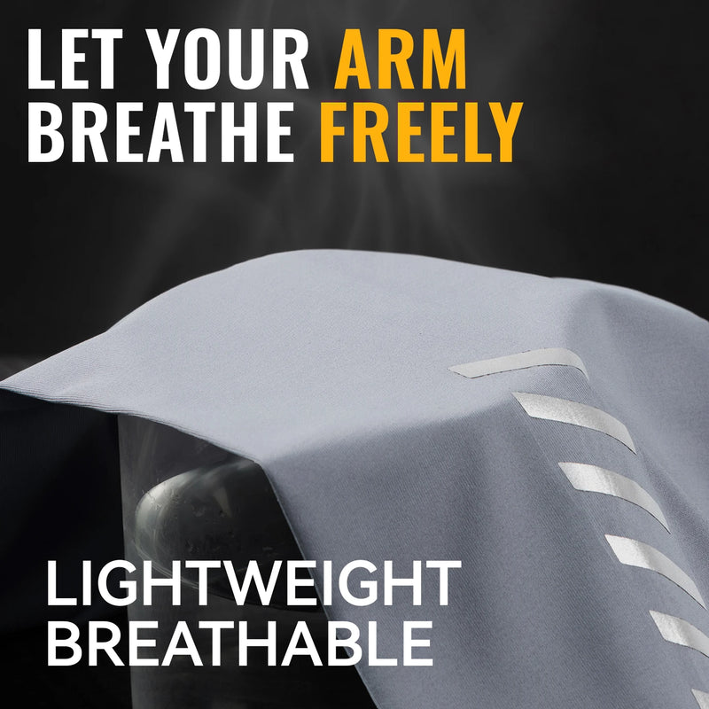 WRELS Sun Sleeves UPF 50+ Ice Silk Arm Covers Night Safety Reflective Cooling Sport Sleeves Breathable Thin Cycling UV Cover