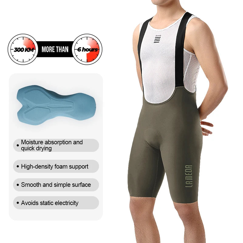 Summer Men's Cycling Bike Bib Shorts Padded Gel Biking Bicycle Tights Trousers for Men Mountain MTB Road Bike Pants Long Travel
