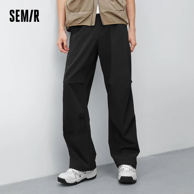 Semir Men Pants Stretch 2026 Cooling Quick Dry Workwear Parachute Straight Urban Casual Everyday Style Soft Comfortable