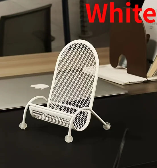 1pc Creative Desktop Phone Holder,Cute Chair Design That Provides a Stable And Weighted Support for Phones, for Use in Bed.