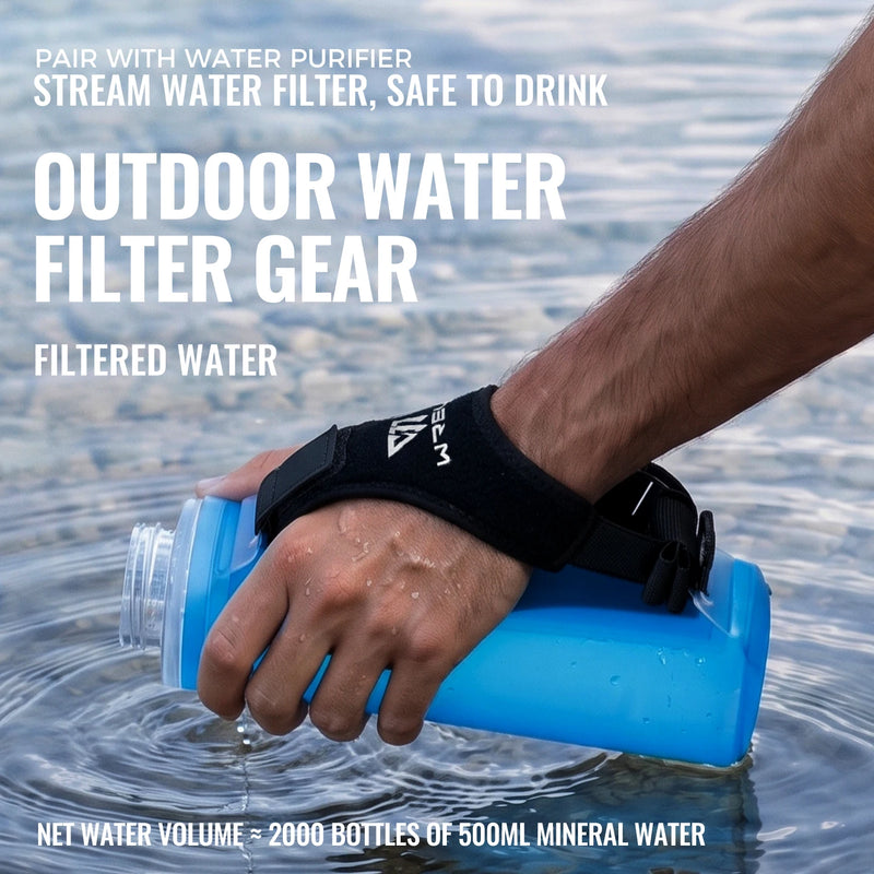 WRELS TPU Soft Water Bottle BPA Free Hydration Flask Running Cycling Hiking Outdoor Squeeze Collapsible Handheld Sports Kettle