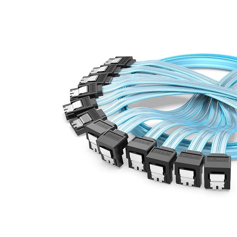 ORICO SATA 6Gbps HDD Data Cable with Locking Latch SATA HDD Splitter Cable 1/3/4/5/6 Ports for SATA HDD SSD CD Driver Server