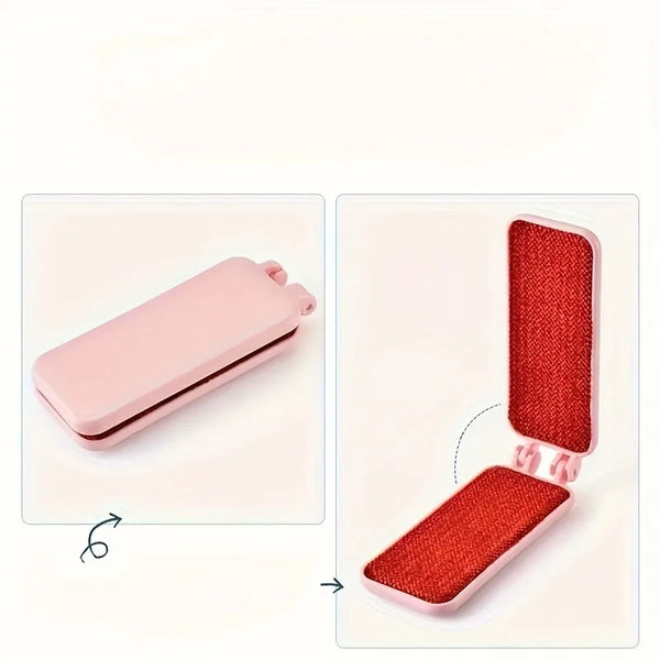 1pc Portable Foldable Double-Sided Lint Remover Brush, Cleaning Brush for Clothes, for Home Sofa and Bedroom Clothing Care Tool