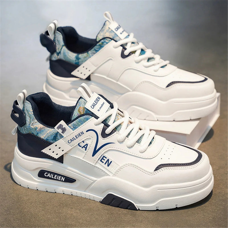 Men's sports casual shoes four seasons breathable lightweight soft-sole outdoor comfort running shoes fashion students sneakers