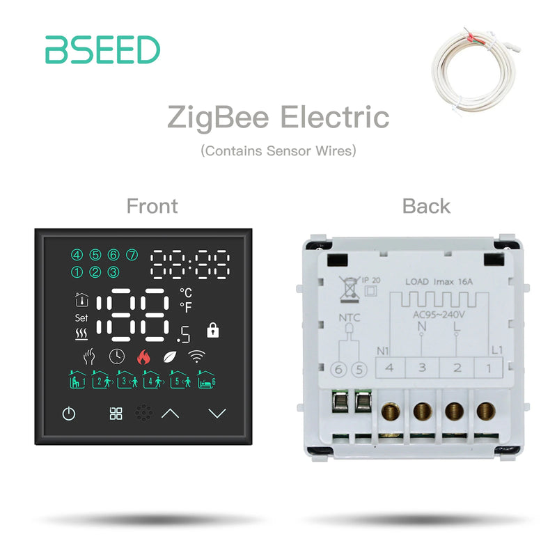 BSEED Zigbee Touch Switch Function Part Glass Panel Smart Dimmer Curtain Switch DIY Part Zigbee Tuya Socket Parts With Neutral