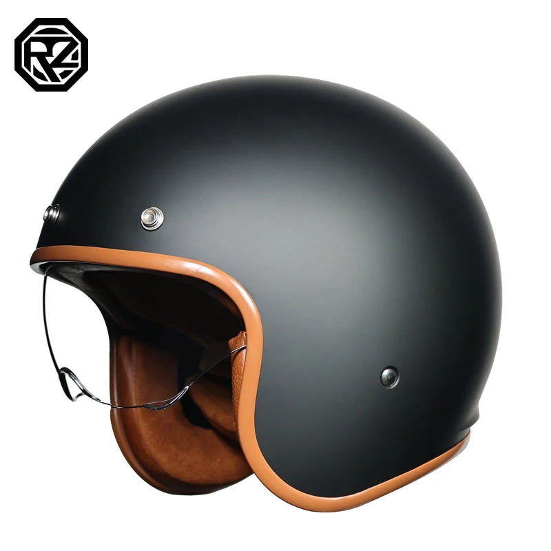 Retro Half Helmet Motorcycle Helmet Women's Motorcycle three-quarters Male American Cruising Motorcycle Half Helmet