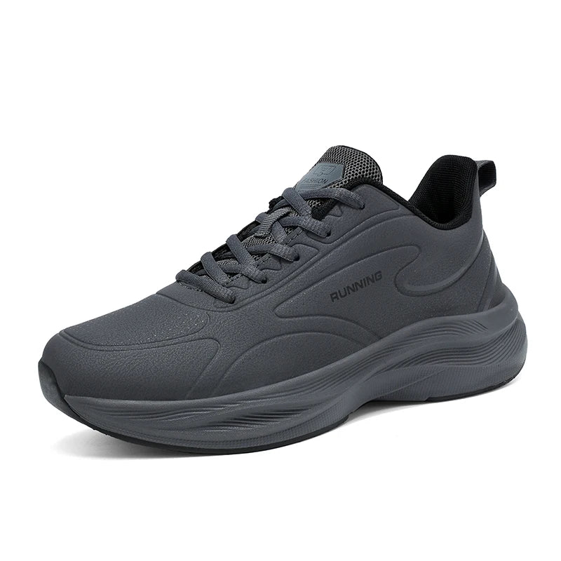 Couples Jogging Shoes 2025 New Leather Casual Sneakers Anti Slip Wear Resistant Fashion Outdoor Fitness Running Shoes for Women