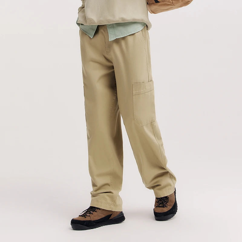 Semir Retro Pants Men 2026 Spring Loose Straight Leg Cargo Solid Color Casual Comfortable Daily Wear Long Trousers