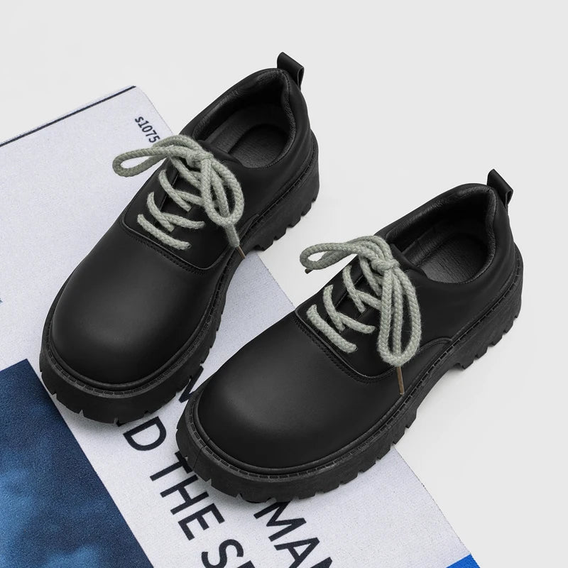 Men's big head business casual shoes four seasons new light breathable soft-sole non-slip comfort outdoor walking leather shoes