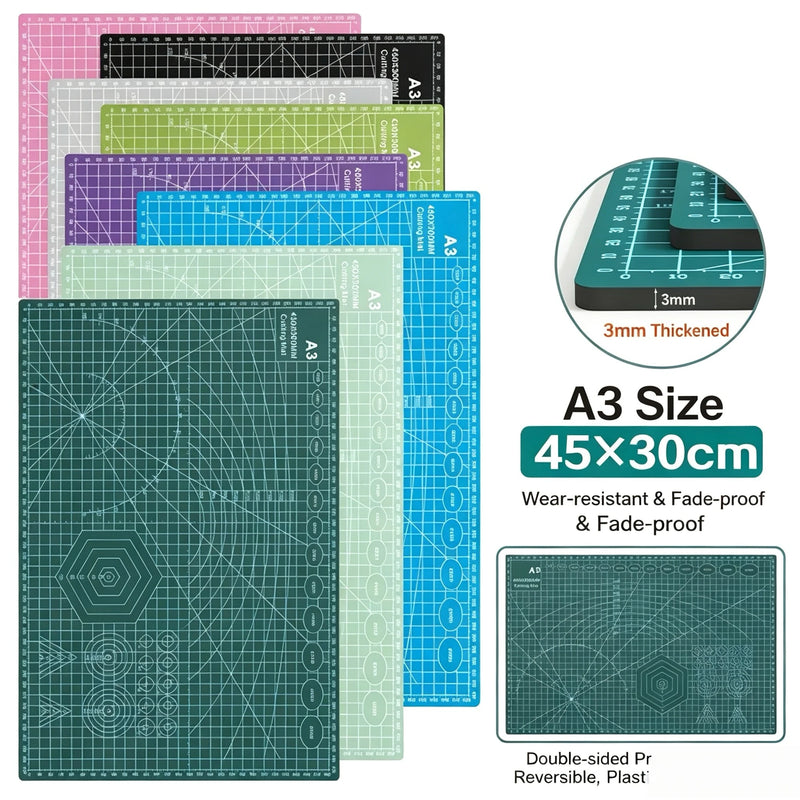 A3 A4 A5 PVC Cutting Mat Workbench Patchwork Cut Pad Sewing Manual DIY Knife Engraving Leather Cutting Board Side Underlay