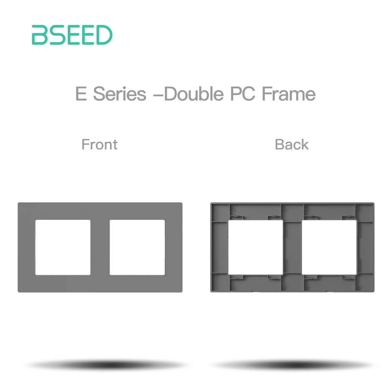 BSEED 1/2/3/4Gang Zigbee Click Switch Part Plastic Frame Smart Dimmer Curtain Switch Function DIY Part EU Smart Socket Parts
