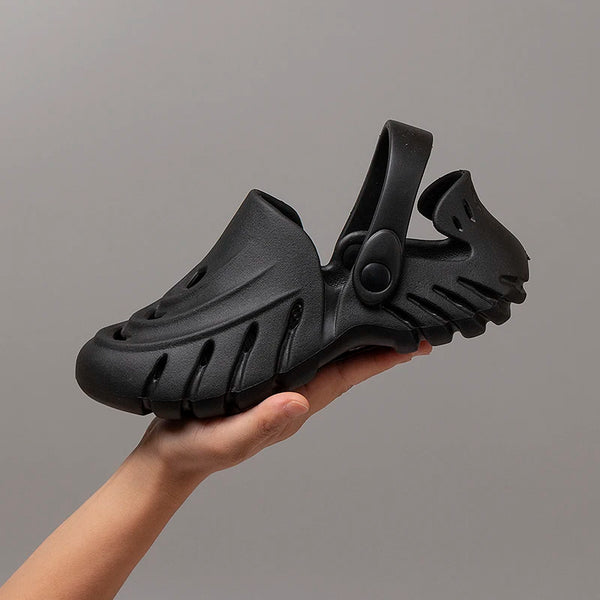 Couple Casual Sandals Summer Plus Size Outdoor Men's and Women's Fashion Hole Shoes Soft Sole Waterproof Dual-Purpose Slippers