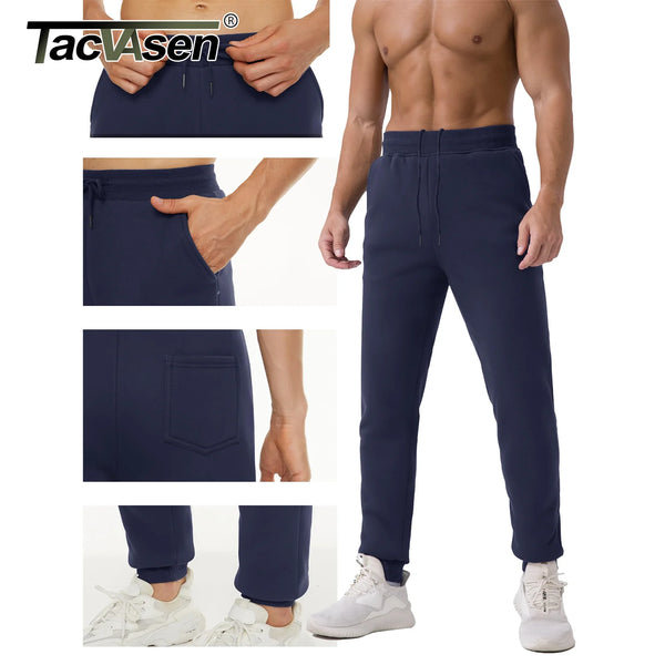 TACVASEN Thicken Sherpa Fleece Lined Sweatpants Mens Heavy Warm Winter Pants Outdoor Hiking Running Athletic Joggers Trousers