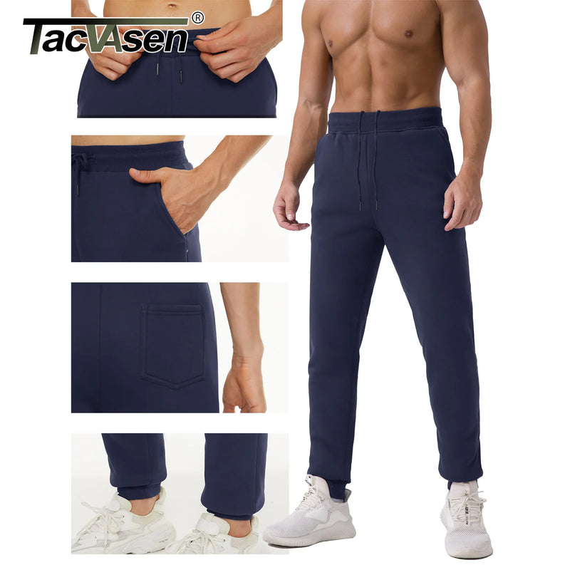 TACVASEN Thicken Sherpa Fleece Lined Sweatpants Mens Heavy Warm Winter Pants Outdoor Hiking Running Athletic Joggers Trousers