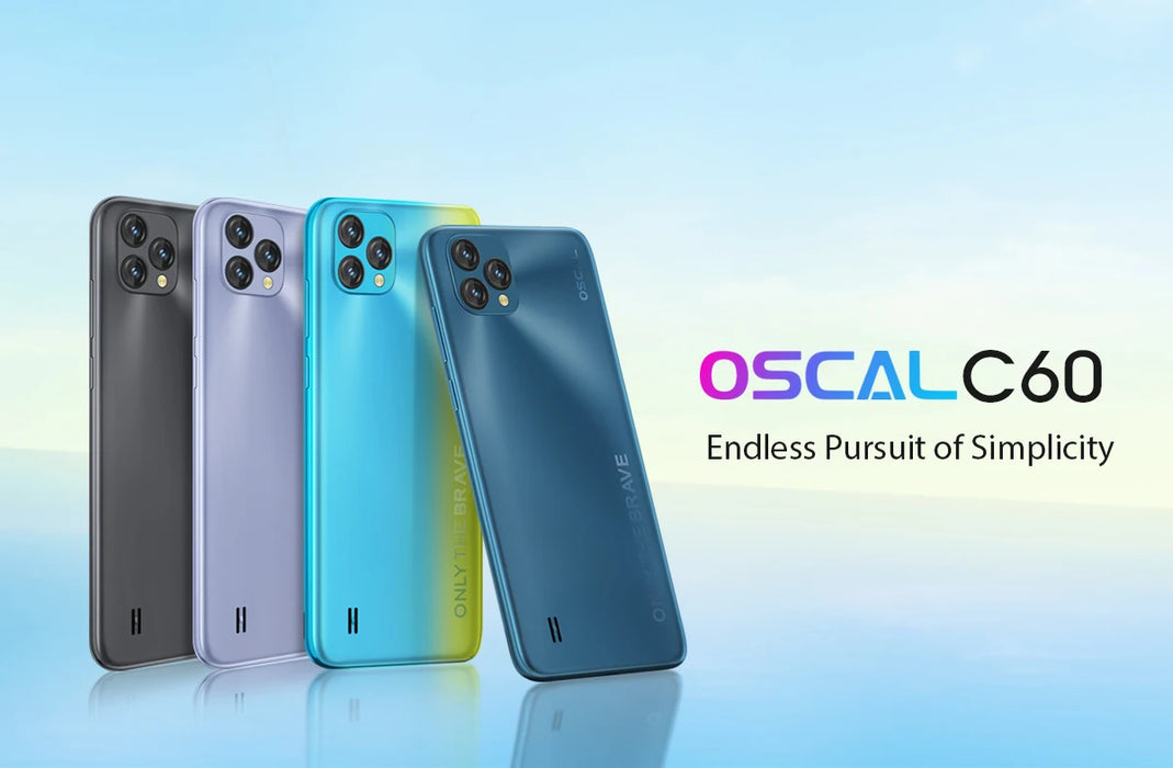 2022 New Oscal C60 Smartphone 6.528 Inch 4GB+32GB 4780mAh 13MP + 5MP Camera Android 11 Mobile Phone With 3 Card Slots