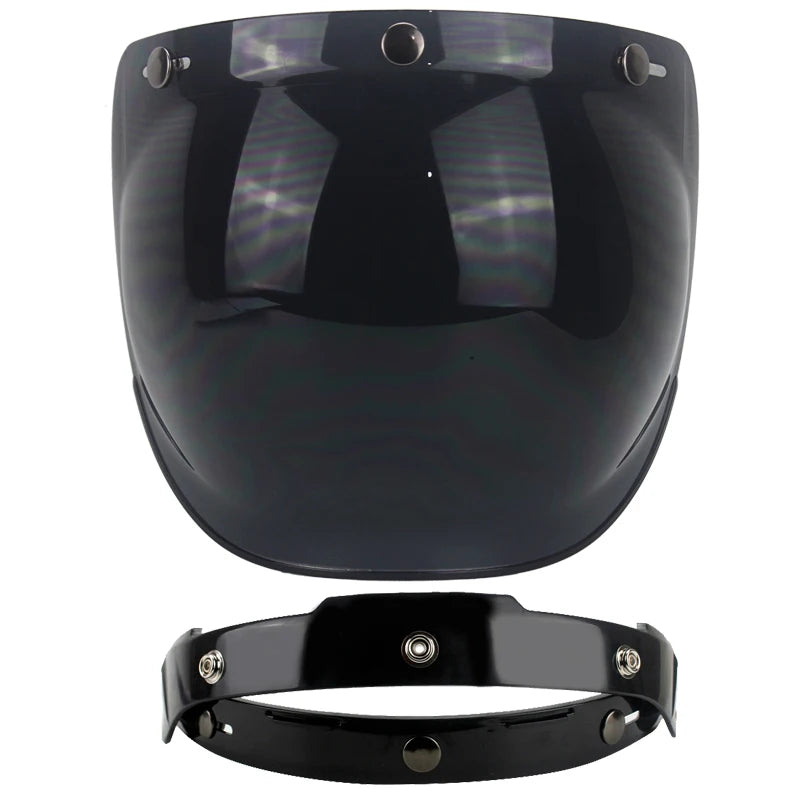 Motorcycle helmet sun shield / 3/4 motorcycle helmet lens bubble sun visor / retro helmet lens windshield / 12 colors optional