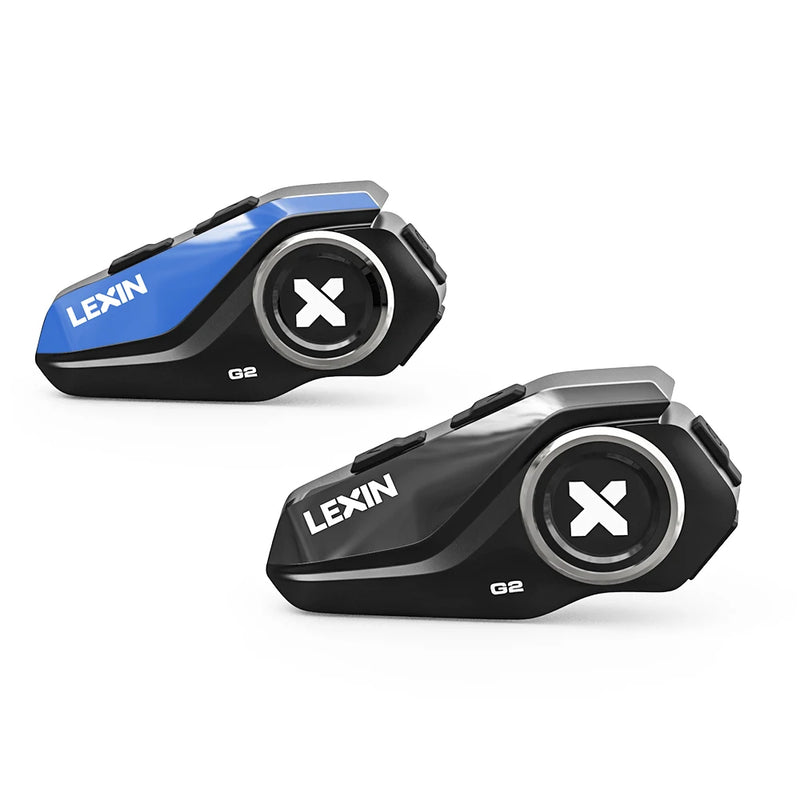 Lexin G2P 2PCS Motorcycle Helmet Intercoms Bluetooth V5.0 Up to Connect 6 Riders & Talk Between Any 2 of Them Wireless Headsets