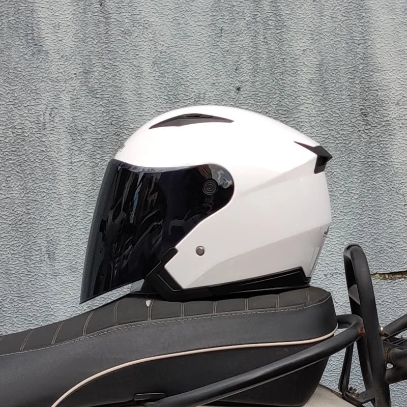 JIEKAI-512 high-quality electric motorcycle helmet with semi covered dual lens Casco para Motos for couples Capacetes de Moto