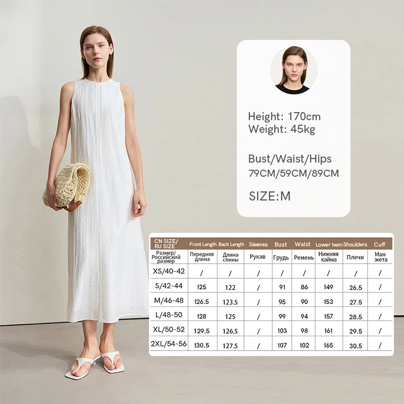 រ៉ូប AMII Minimalist ឆ្នាំ ២០២៥ មុខរបររដូវក្តៅ ដៃអាវគ្មានដៃ ឆើតឆាយ មានខ្យល់ចេញចូលបានល្អ រ៉ូបការិយាល័យ ប្រណីត កអាវវែង សម្រាប់នារី 12542086