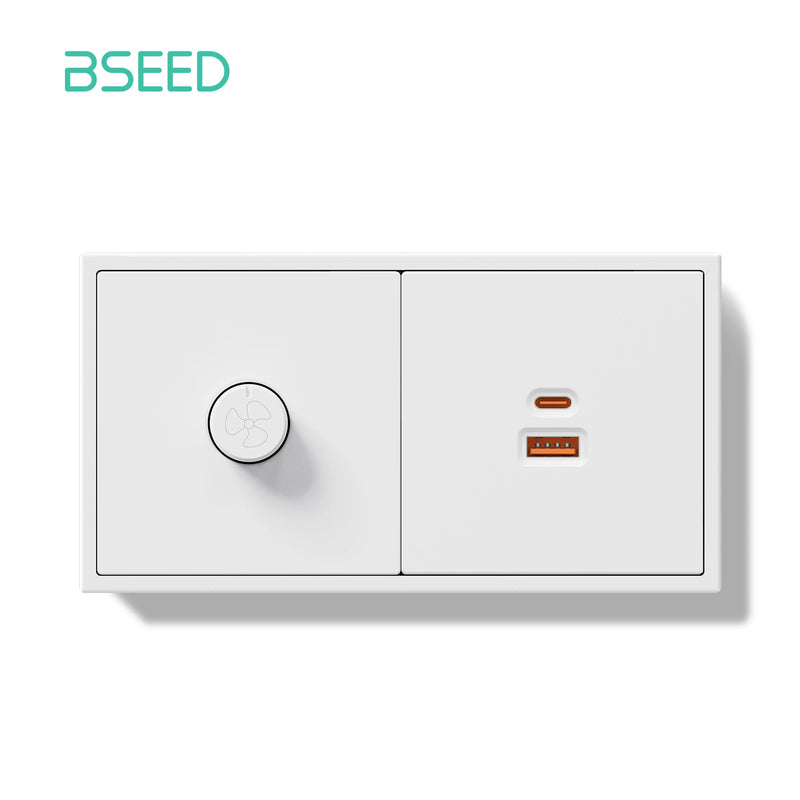 BSEED Light Dimmer Switch Rotary Knob Dimmer Switch Adjustable Brightness Controller Plastic Frame Button LED Bulb Dimmer Switch