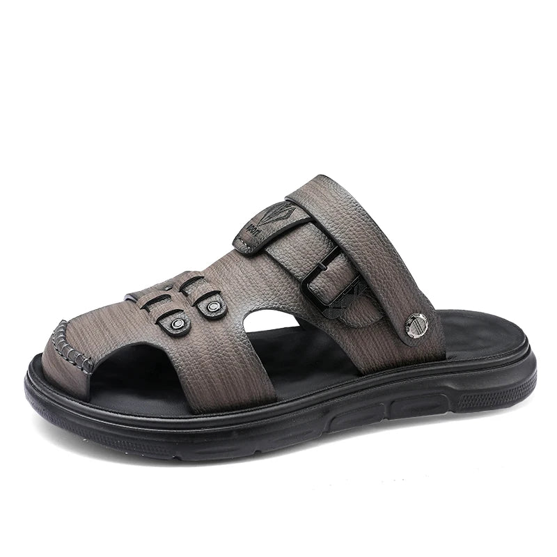Men's high-quality Baotou casual sandals summer breathable soft-sole outdoor waterproof beach shoes youth dual-purpose slippers