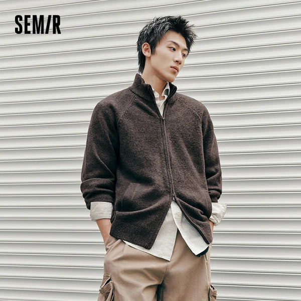 អាវយឺតបុរស Semir ប៉ាក់រាងរលុងដៃអាវ Raglan ដៃអាវរដូវស្លឹកឈើជ្រុះឆ្នាំ ២០២៦ អាវយឺតគូស្នេហ៍ស្ទីលស្រទាប់ទន់ប្រចាំថ្ងៃ