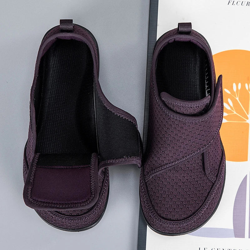 Open Shoes for Elderly Adjustable Diabetic Shoes Swollen Foot Fat Wide Hallux Valgus Bunion Orthopedics Thumb Eversion Men Women