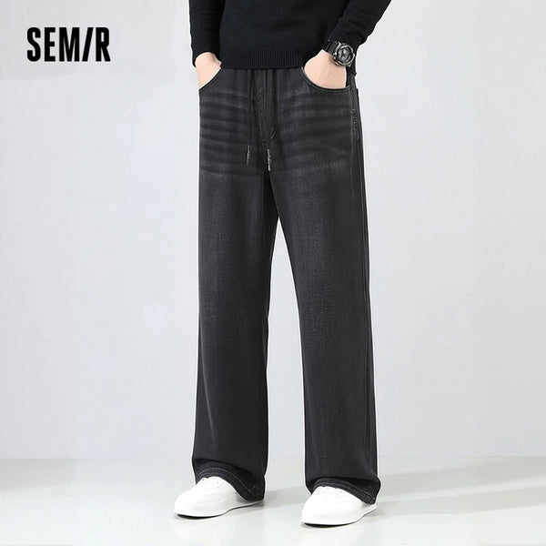 ខោបុរស Semir Denim បែបអាមេរិកាំងបុរាណ រលុង ជើងត្រង់ ទាន់សម័យ ផាសុកភាពក្នុងការធ្វើដំណើរ រដូវក្តៅ ឆ្នាំ២០២៦ ស្ទីលធម្មតា អាវធំ
