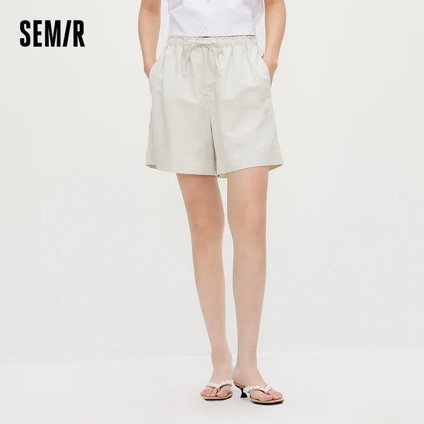 ខោខ្លីស្ត្រី Semir រលុង សាមញ្ញ ត្រង់ រចនាប័ទ្មរដូវក្តៅ ឆ្នាំ២០២៦