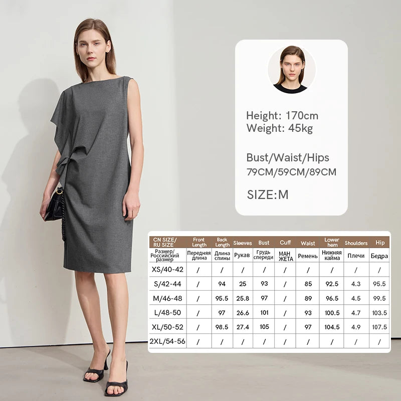 រ៉ូបនារី Amii Minimalist រដូវក្តៅឆ្នាំ ២០២៥ រ៉ូបដៃខ្លីរាងអក្សរ H ថ្មីសម្រាប់ធ្វើដំណើរ សម្លៀកបំពាក់នារីឆើតឆាយ 12522022