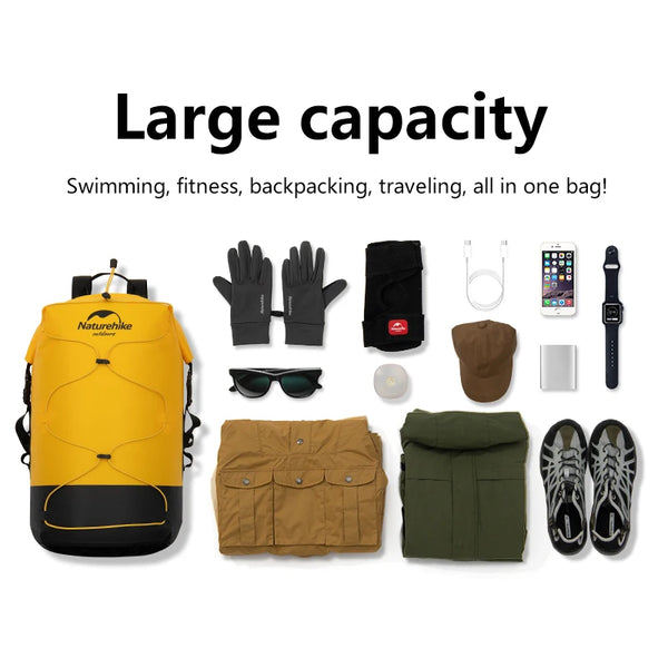 Naturehike 2025 40L Ultralight TPU Wet & Dry IPX6 Waterproof Bag Outdoor Camping Adventure Storage Bag Large Capacity Backpack