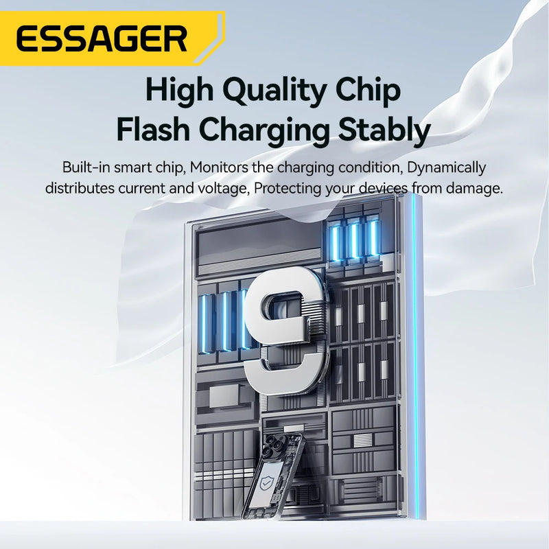Essager 30W Type C Travel Charger Portable USB C Charger PD Fast Charging For iPhone 16 15 14 13 Pro Max Xiaomi Galaxy S24 Ultra