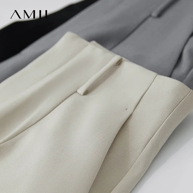 ខោ Amii Minimalist រដូវស្លឹកឈើជ្រុះឆ្នាំ ២០២៦ ខោធម្មតារបស់ស្ត្រីថ្មីប្រឆាំងនឹងស្នាមជ្រួញមិនដែកខោស្តើងសម្រាប់ធ្វើដំណើរ 12512008
