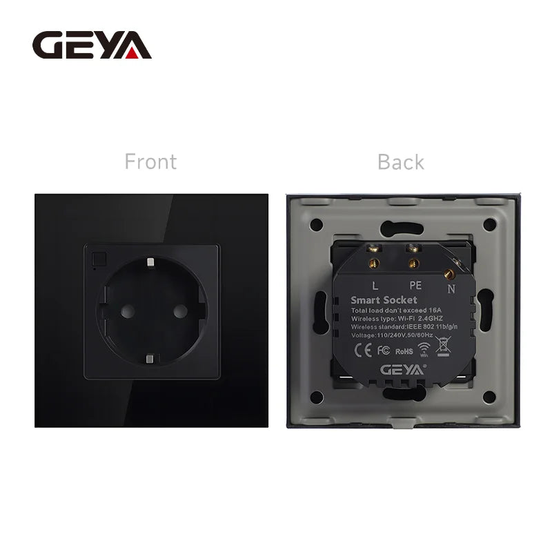 GEYA Wifi EU Socket With 20W Type-C USB Interface Fast Charging Ports Smart Sockets Support Tuya Smart Life Alexa App 16A