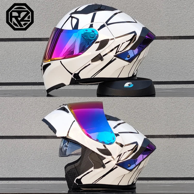 ORZ's latest modular flip helmet dual lens motorcycle helmet casco para moto motorcycle travel semi full helmet casque moto