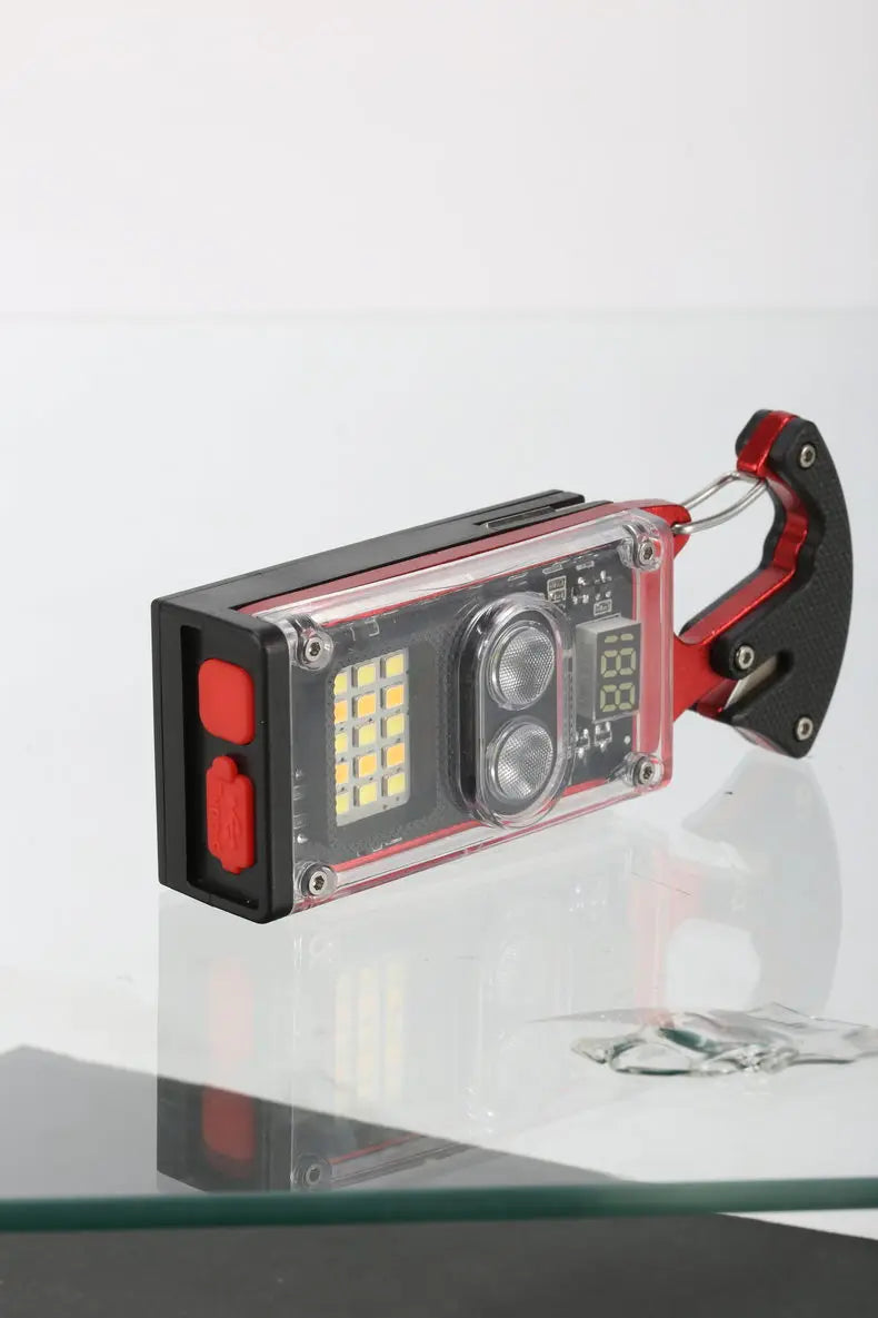 ពិល LED ថាមពលព្រះអាទិត្យ ភ្លើងខ្លាំង ភ្លើងសង្គ្រោះបន្ទាន់ ចង្កៀងចល័តធន់នឹងទឹក អាចសាកបាន ឡើងភ្នំ ធ្វើដំណើរ ឧបករណ៍ EDC