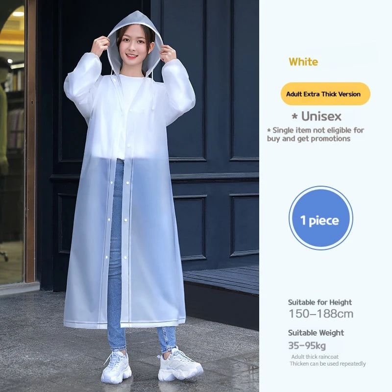 អាវភ្លៀង EVA មិនអាចចោលបាន, អាវក្រាស់សម្រាប់មនុស្សពេញវ័យ, អាវភ្លៀងសម្រាប់ធ្វើដំណើរក្រៅផ្ទះ, អាវភ្លៀងចល័ត, ខ្សែចង, អាវភ្លៀងឡើងភ្នំ
