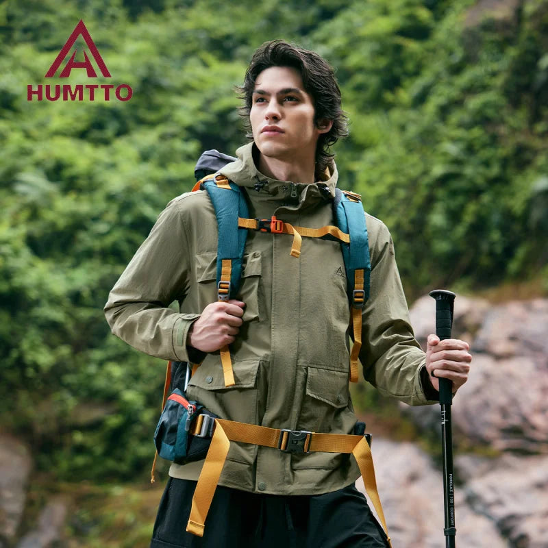 HUMTTO Keep Warm Camping Hiking Jackets Autumn Winter Men's Jacket Waterproof Sports Hunting Jacket Outdoor Windbreaker Coats